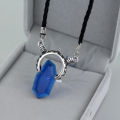 Dmc Devil May Cry 5 Dante Pendant Necklace Red Blue Gem Cosplay Necklaces Long Rope Chain Vintage Gifts for Men. 