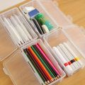 1/2/3 Pcs All-Clear Desktop Storage Box - Organizer for Pencils, Markers, Keys & Office Desk Clutter.