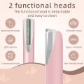 Electric Face Dermaplane Razor Dermaplaning Tool with 6 Refill Blades for Women Facial Exfoliation and Peach Fuzz Hair Removal. 