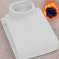 Winter Mens High Quality Half Turtleneck Velvet Top Long Sleeve Solid Color Men Clothing Double-sided Velvet Thermal Underwer.