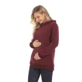 New Winter Maternity Hoodie Breastfeeding Clothes Warm Fleece Pregnant Sweater Zipper Feeding Opening Big Size S TO XXXL. 