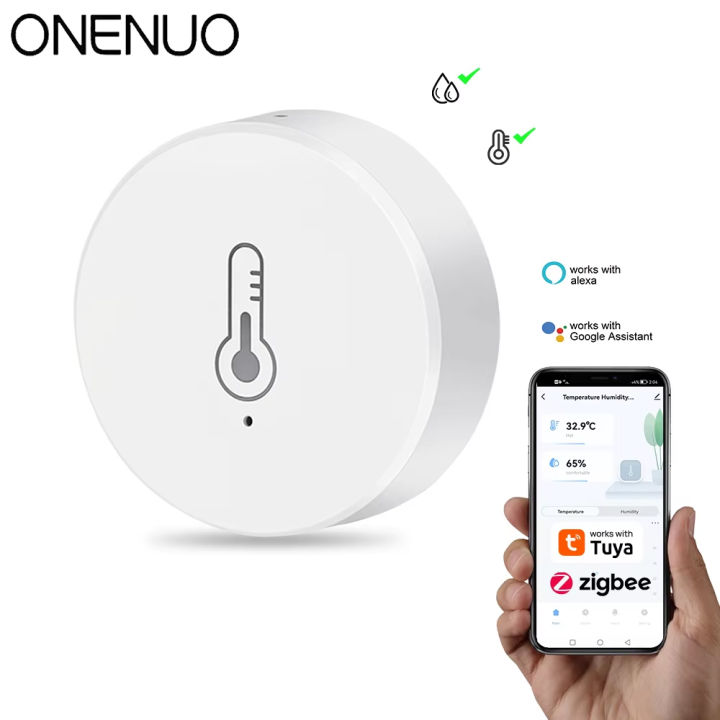 Tuya ZigBee Mini Temperature Humidity Sensor Smart Home Remote Monitor ...