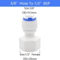 RO Aquarium Accessories  Quick Connector 1/8 1/4 3/8 1/2 3/4BSP Female Thread Adapter Straight Combination Tube. 