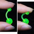 1-10Piece Belly Button Rings Glow in the Dark Belly Rings Acrylic Flexible Barbells Colorful Navel Piercing Jewellery Navel Bars. 