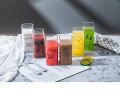 AIR TIGHT JUICE JAR in, 320ml,350ml,385ml,410ml with bamboo lid and high quality glass, can be used for juices, beverages, cold coffee, etc. 
