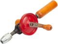 Manual Hand Drill Machine 1/4-inch Capacity with 2 Pieces HSS Drill Set for Soft Metal, Wood, Plastic, etc. 