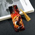 1Pcs Anime Demon Slayer Bookmarks Cartoon Fans Collection, Tassel Bookmarks Bookmarks Fans Reading Marker Book Accessories. 