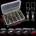 50pcs Swivel Snap Connector Pin Bearing Rolling 360 Rotate Ring Tackle Buckle Hook Lure Kit Wire Box Fishing Accessories.