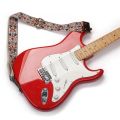 Miwayer Embroidered Guitar Strap Soft Vintage Flowers Adjustable Creative Watch Bands Cotton Belt & Leather Head.