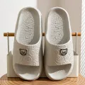Printting Cute Bear Women Slippers Summer Indoor Soft Cartoon Sandals Bathroom Anti-slip Outdoor Comfy Men Leisure Shoes Couple. 