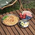 Boundless Voyage Camping Plate Titanium Dinner Plate Stackable Kitchen Tableware Reusable Dish Set of 1/3, Dishwasher Safe. 