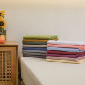 1 pc Bed Flat Sheet for Double Bed Plain Solid Color Top Sheets Single/Queen/King Flat Bedsheets Soft Home Bed Linen Sheets. 