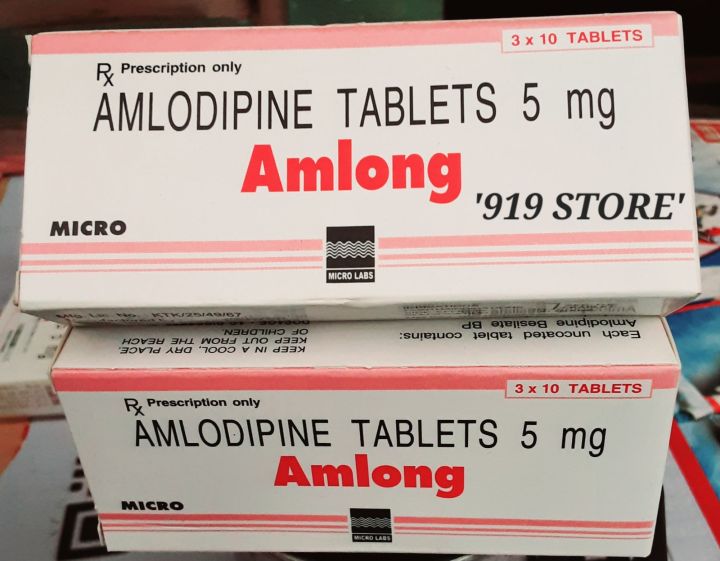 AMLODIPINE TABLES ( Amlong) 5 mg 1 card