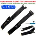 5-1SET 5-M.2 NVMe To Oculink SFF-8611 SFF-8612 Laptop External Graphics Card Extension Cable for Stable Transmission in Gaming.