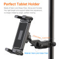 Microphone Music Stand Tablet Holder for iPad and Smartphone for Shee Music Fits Devices from Screen Size 4.7 to 12.9 Inches. 