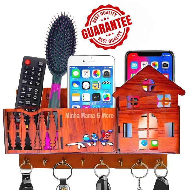 Multipurpose design Wood Key Holder | 8 Hooks | Home Decoration items | Wall Decoration items for room | Wall Hanging for keys | Wall Hanging For Decoration | key organizer | Fancy handmade key holders | Decorative wooden wall rack for key & mobile