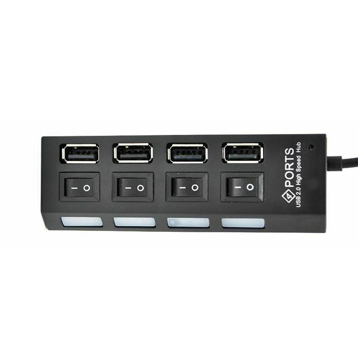 Adapter 4 Ports USB 2.0 Hub On/Off Switch Multi Splitter For Laptop/PC/Desktop