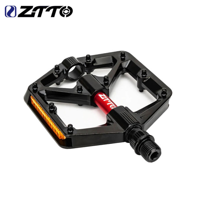 ZTTO MTB Road Bike Anti-slip Pedal 9/16" standard spindle Bearings Platform Pedals Aluminum Alloy AM Enduro Gravel Accessories