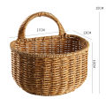 Imitation Rattan Woven Ginger And Garlic Egg Wall Hanging Storage Basket Bathroom Wall Hanging Basket.
