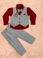 BABY BOYS/KIDS EXCLUSIVE STYLISH PARTY DRESS SET ( FULL SHIRT, FULL PANT, WAIST COAT & BOW TIE ).