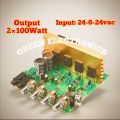 4 Transistor Board hifi stereo Large Power Amplifier AC 18-24V Digital Audio 100W+100W Dual Subwoofer Power Amplifier Board 4 Channel Hi-Fi Home Entertainment Stereo Amplifiers.