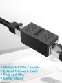 RJ45 Coupler Ethernet Extender 10Gbps, Cat7 Ethernet Coupler Female to Female Connector for Cat7/ Cat6/ Cat5e Cable.