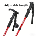 1pcs Folding Trekking Pole 4-Section Portable Telescopic Walking Stick Lightweight for Hiking Camping Climbing Outdoor Travel. 