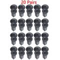 20 Pairs Auto Fender Clips Screws, Plastic Retainer Set for Mudguard Splash Shield Inner Liner Engine Under Cover Replacement. 