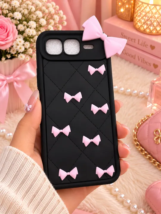Infinix Smart 10 Plus Heart & Bow Stylish Case Protective Case For ...