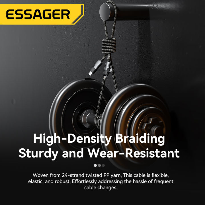 Essager%20PD%2065W%20Max%202%20in%201%20Type%20C%20to%20Type%20C%20and%20Lightning%20For%20Samsung%20Xiaomi%20IPhone%2014%2013%2012%2011%20Pro%20Max%20Xs%20Plus%20Data%20Cable%20-%20Image%205