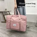 1pc Pink/Blue/Grey Travel Large Capacity Storage Bag Zipper Portable Sports Bag Versatile Gym Handbag Small, Medium, and Large. 