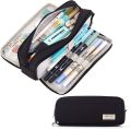 Kawaii Pencil Case Large Space Storage 3 Compartment Pouch Double Side Opened Student Stationery Desk Organizer School Supplies. 