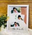Happy birthday  photo frame customize your photo on glass frame. 