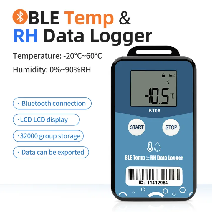 Humiture BT06 Bluetooth Temp & Humidity Data Logger Reusable RH TEMP Data Logger ...