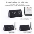 Digital Clock LED Wooden Alarm Clock Table Sound Control Electronic Clocks Desktop USB/AAA Powered Desperadoes Home Table Decor. 