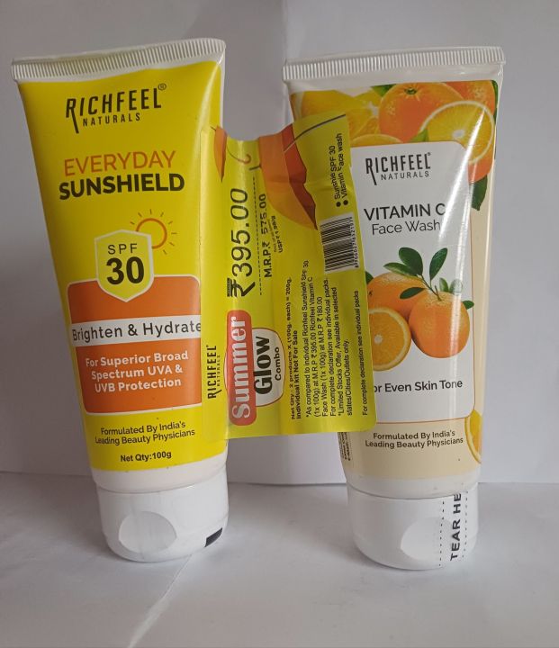Richfeel Sunscreen SPF- 30 - 100 g ( Free Face Wash - 100 g )