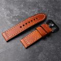 Handmade High-end Genuine Leather, 20MM 22MM 24MM 26MM Brown Vintage Men's Bracelet for PAM111 441,Genuine Leather Bracelet. 