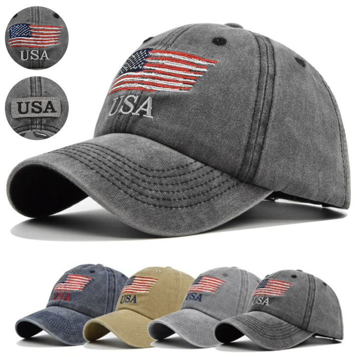 Denim%20Usa%20Baseball%20Cap%20Patriotic%20Fashion%20Mens%20Casual%20Hat%20Trendy%20American%20Flag%20Snapback%20Stylish%20Vintage%20Dad%20Hat%20-%20Image%202