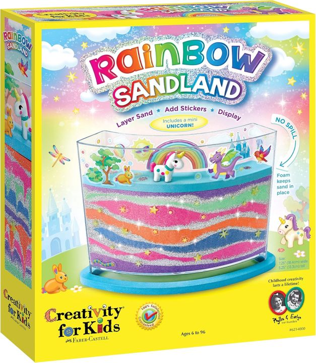 Creativity for Kids Rainbow Sandland - Make Your Own Sensory Sand Art for Kids