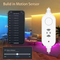 12V 5050 SMD RGBCCT LED Strip Light Tuya Wifi Smart PIR Motion Sensor LED Night Light Kitchen Cabinet Wardrobe Lamp for Alexa lightify. 