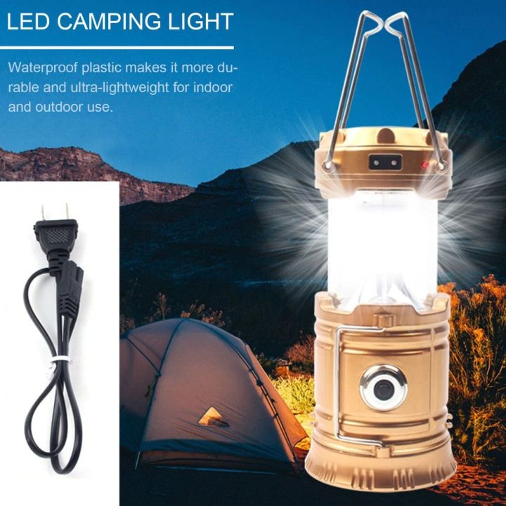 Solar Lamp Lantern Portable Outdoor Led Light Camping Tent Lamp