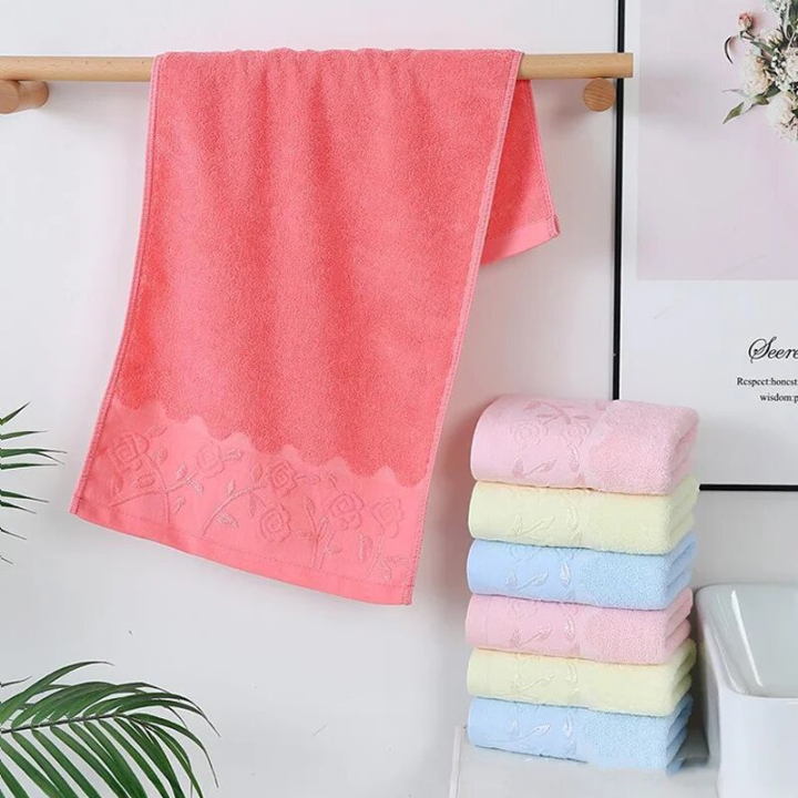2pcs%20Towel%20Rose%20Style%20Thickened%20Absorbent%20Towel%20Pure%20Cotton%20Quick%20Absorbent%20Quick%20Dry%20Face%20Towel%20Bathroom%20Hotel%20Travel%20Supply%20-%20Image%205