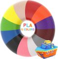 12 Colors 3D Pen PLA Filament Refills 1.75mm 3D Pen Filament Each Color 3M 3D Printing Material PLA Total 36M. 