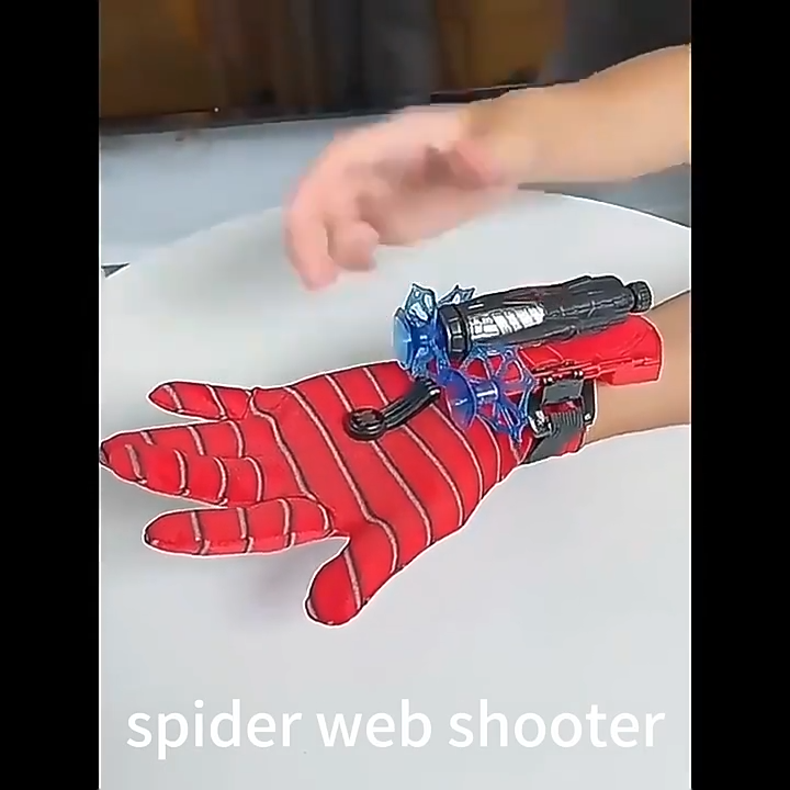 Spiderman Web Launcher Toy for Kids – Silly String Spider Role-Play Set, Hero Glove with Wrist Launcher, Kids Plastic Cosplay Glove Inspired by Hero Movie – Without Glove ( 1 Set )