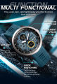 SANDA Sports Men's Electronic Watch Fashion Multi functional Waterproof LED Dual Display Men's Electronic Watch 3379. 