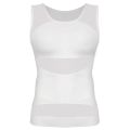 Mens Slimming Body Shaper Vest Gynecomastia Compression Shirts Tummy Control Sleeveless Undershirts Criss Cross Mesh Underwear.