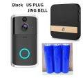 720P Tuya Doorbell Camera WiFi Smart Home Video Door Bell Wireless 2-Way Audio PIR Motion Detection Security Home Doorbell. 