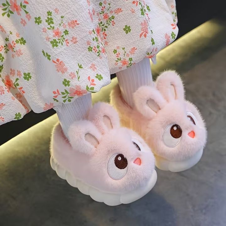 Boys%20&%20Girls%20Autumn%20Winter%20Cotton%20Slippers%20Kids%20Slip-On%20Warm%20Shoes%20Cute%20Rabbit%20Non-slip%20Soft%20Comfortable%20Plush%20Home%20Indoor%20Shoes%20-%20Image%202