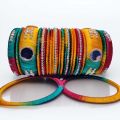 Silk Thread Fashion Bangles Set Reshmi Churi Design for Women and Girls in Trendy Colors. 