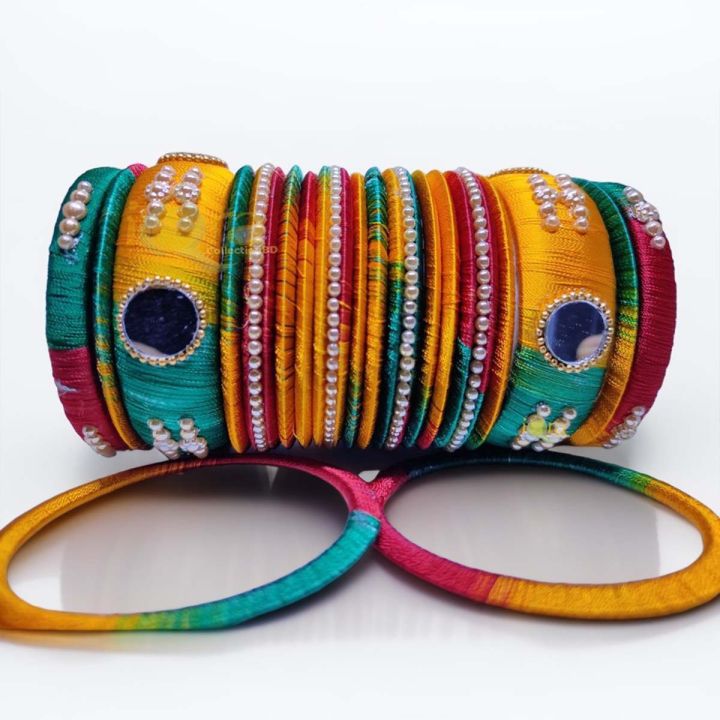 Silk%20Thread%20Fashion%20Bangles%20Set%20Reshmi%20Churi%20Design%20for%20Women%20and%20Girls%20in%20Trendy%20Colors%20-%20Image%202